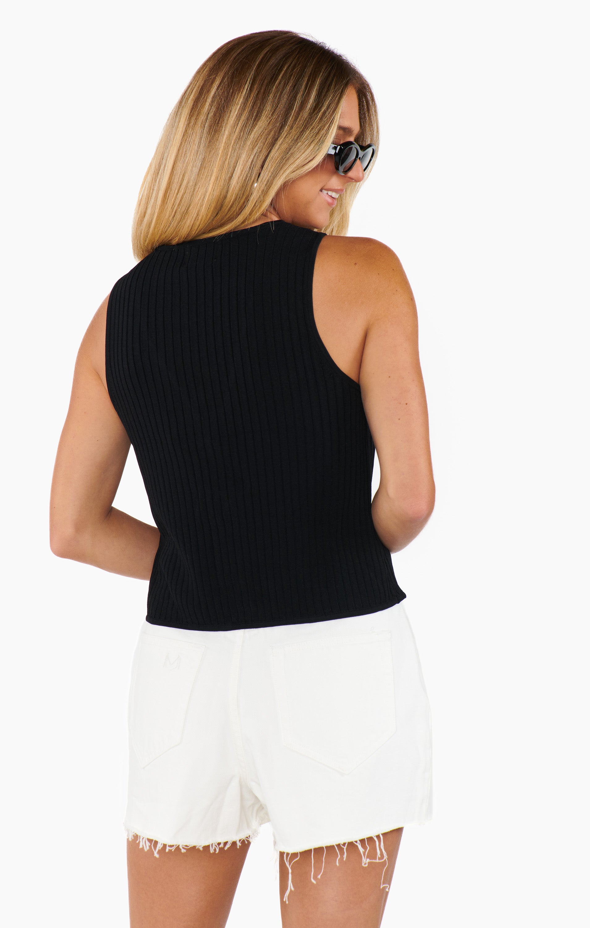 Show Me Your Mumu Time Out Tie Top Black Rib Knit*MAY PRE-ORDER*