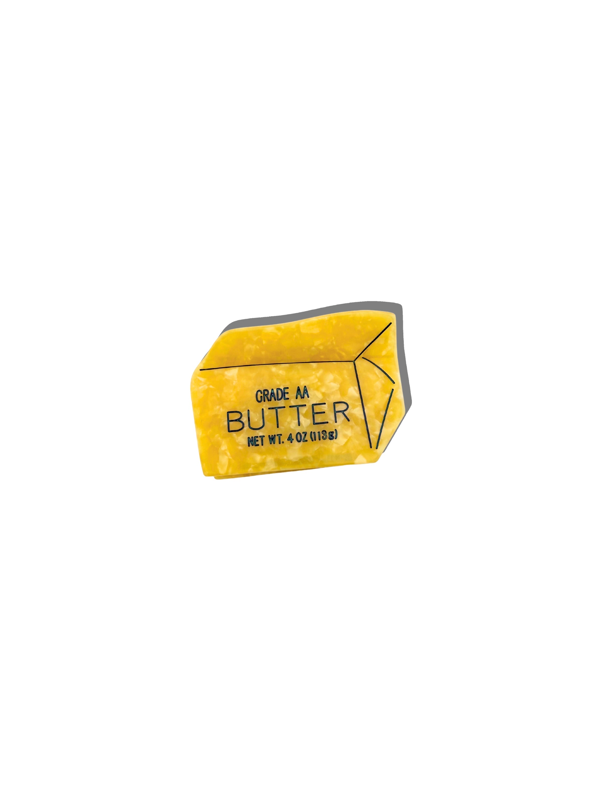 Hand-Painted Butter Claw Hair Clip
