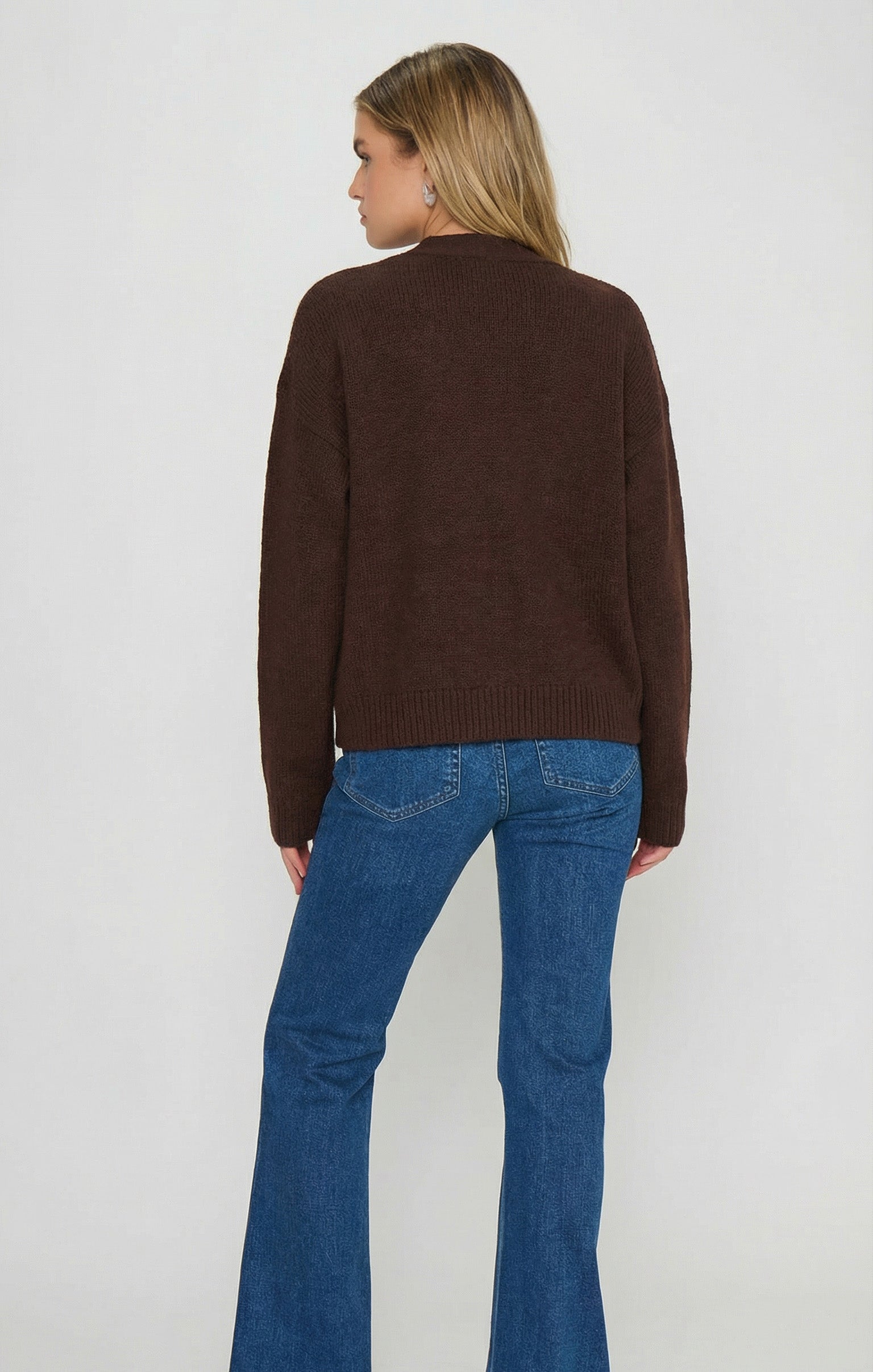 Show Me Your Mumu Foster Cardigan Chocolate Knit