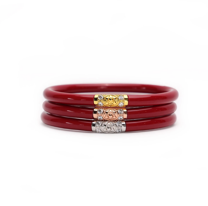 BuDhaGirl Three Kings All Weather Bangles Red