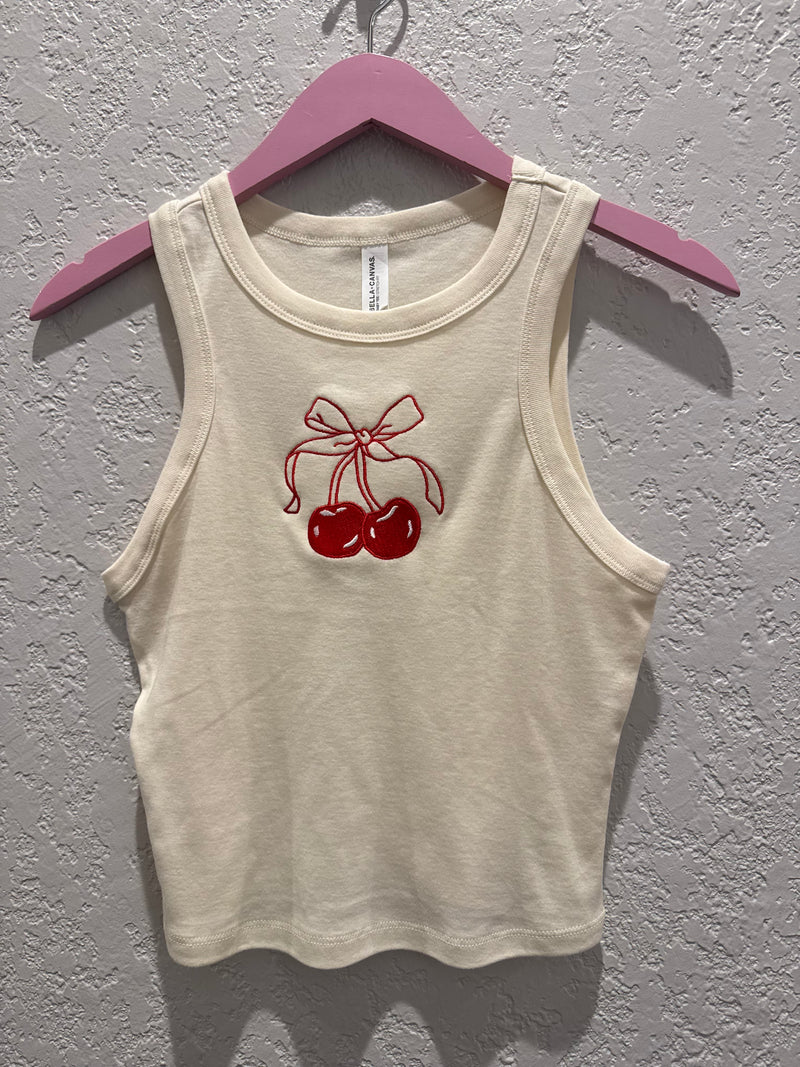 By Madley Bow & Cherries Tank