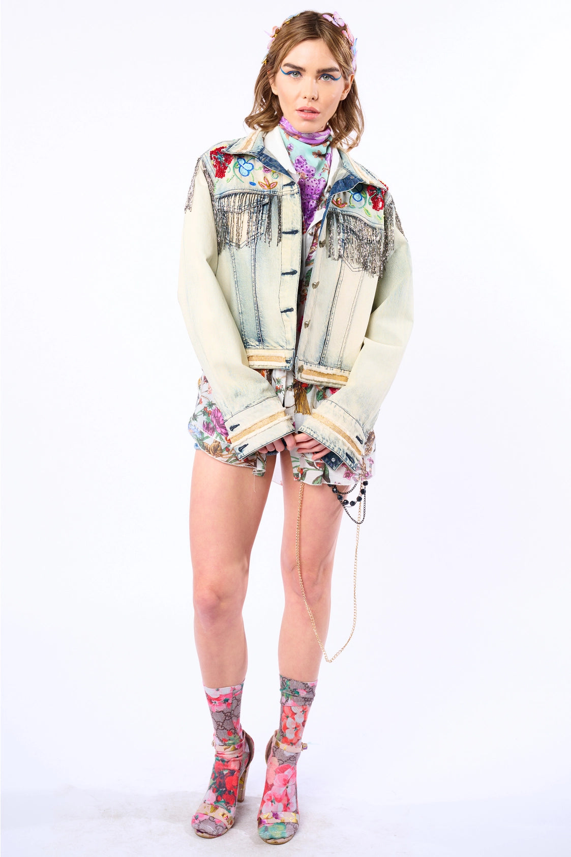 Aratta Country Queen Embellished Denim Jacket