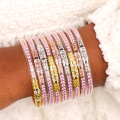 BuDhaGirl Three Queens All Weather Bangles Petal Pink