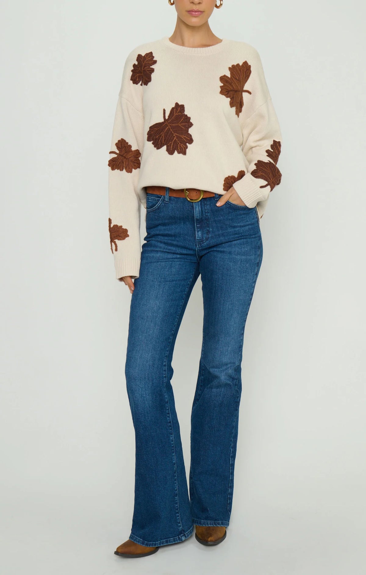 Show Me Your Mumu Go To Sweater Fall Leaves Knit