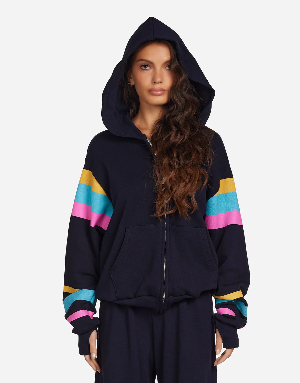 Lauren Moshi Hezley Pink Happy Peace Love Jacket