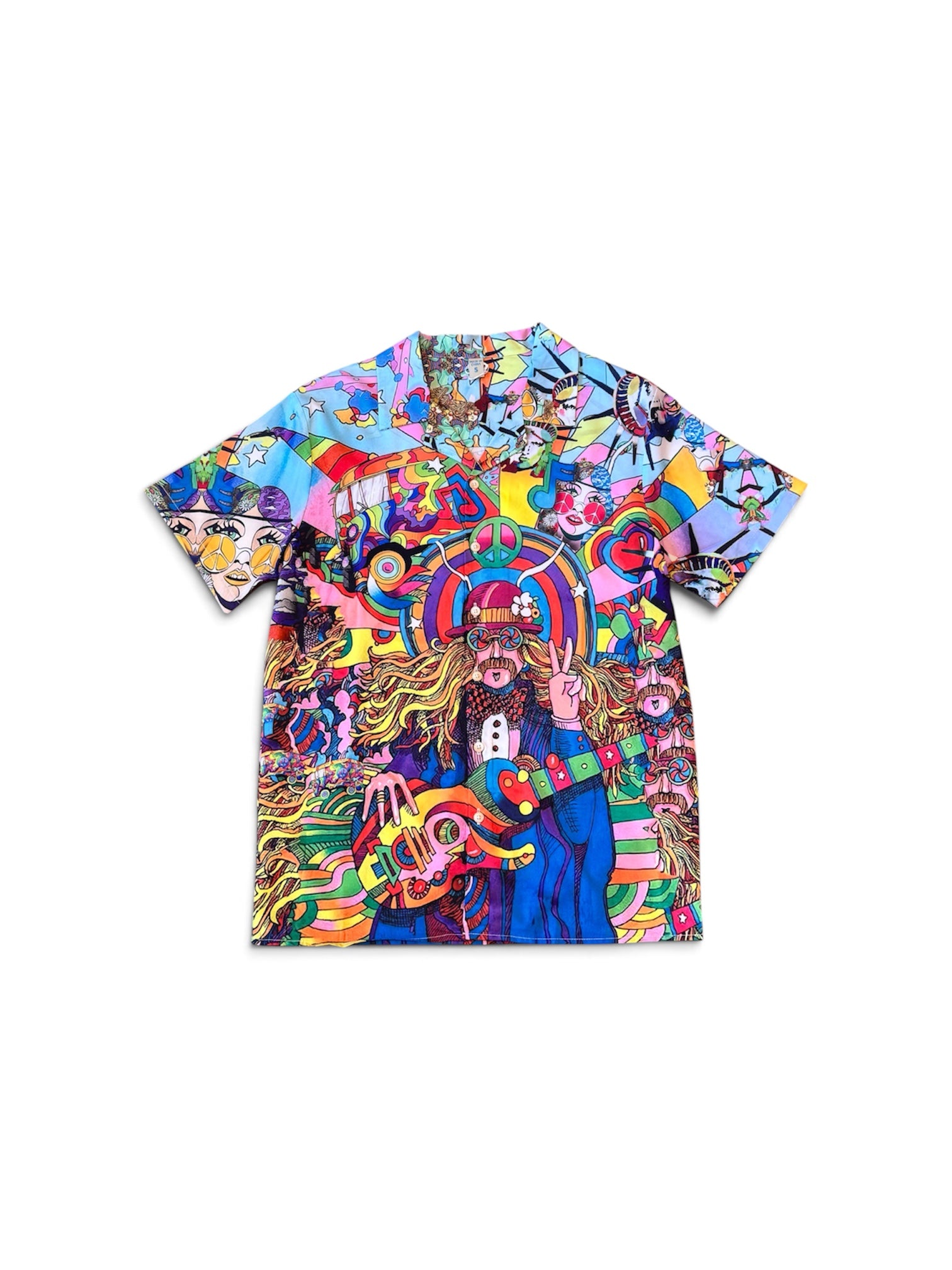 Psychedelic Hippie Button Down Shirt