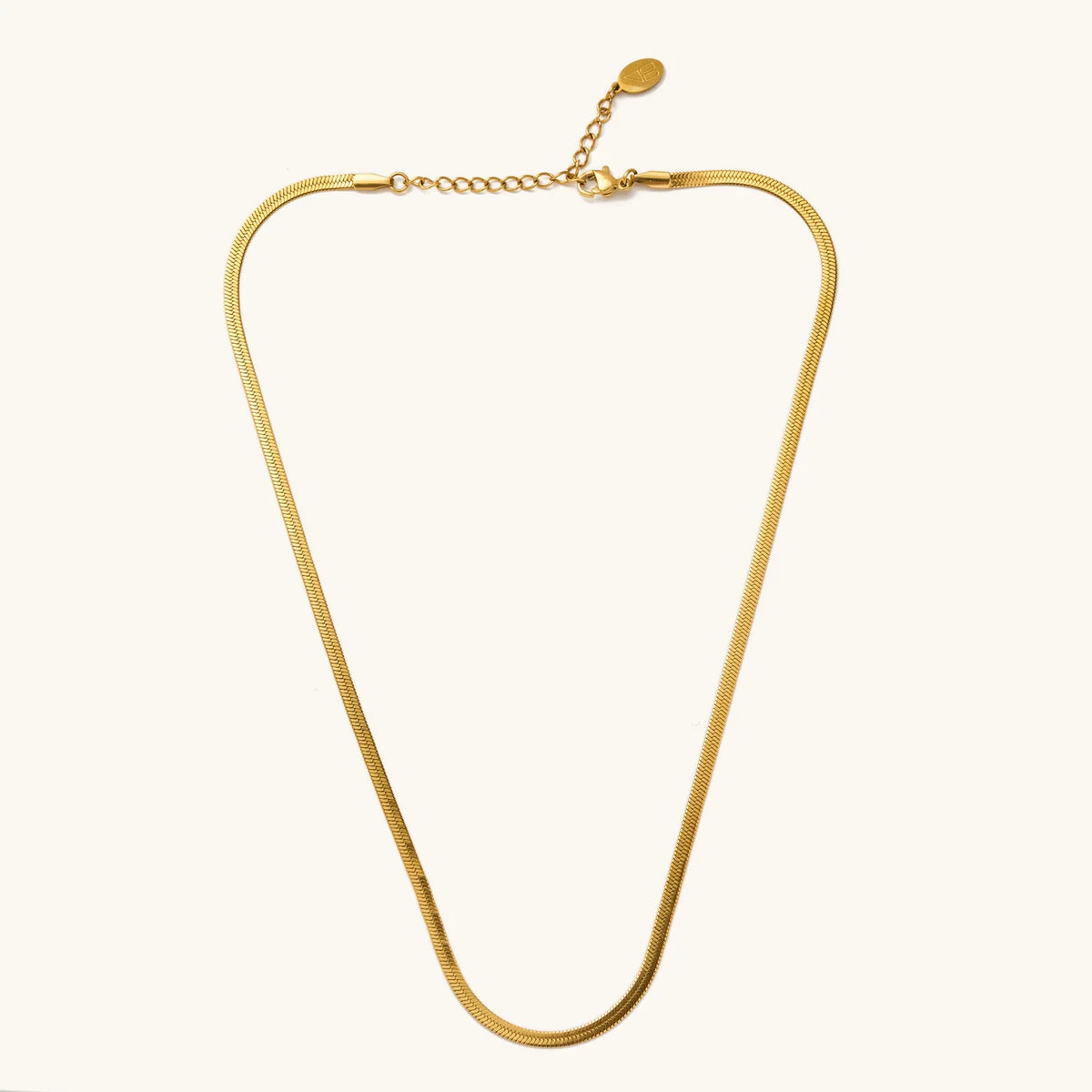 Nikki Smith Gold Herringbone Necklace - 3MM