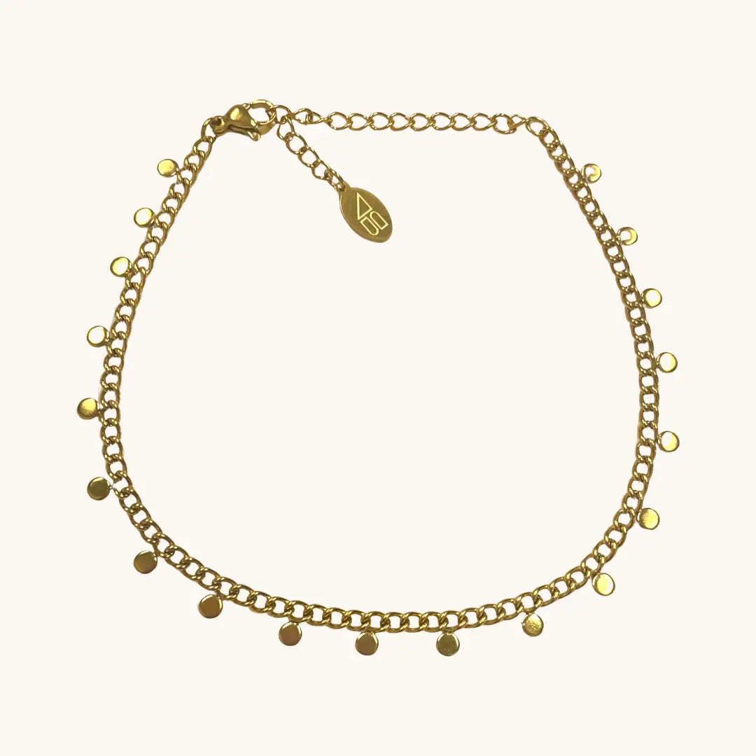 Nikki Smith Designs Gold Mini Disk Anklet