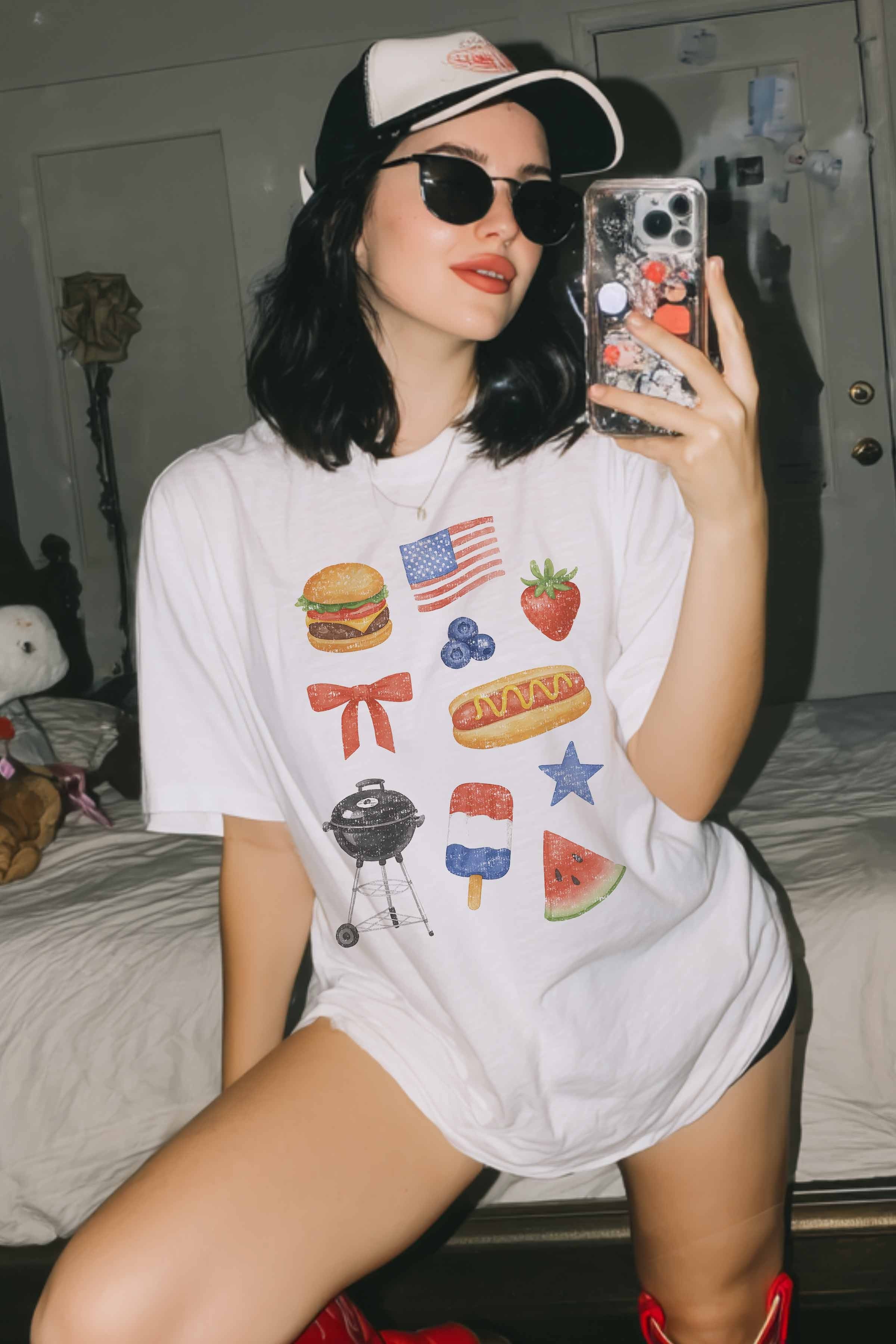 Fourth Of July Collage Graphic Tee