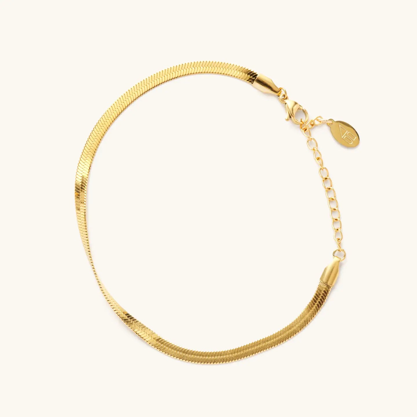 Nikki Smith Designs Golden Herringbone Anklet