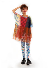 IPNG Design Tunic Blouse Ocean Washed Tiles