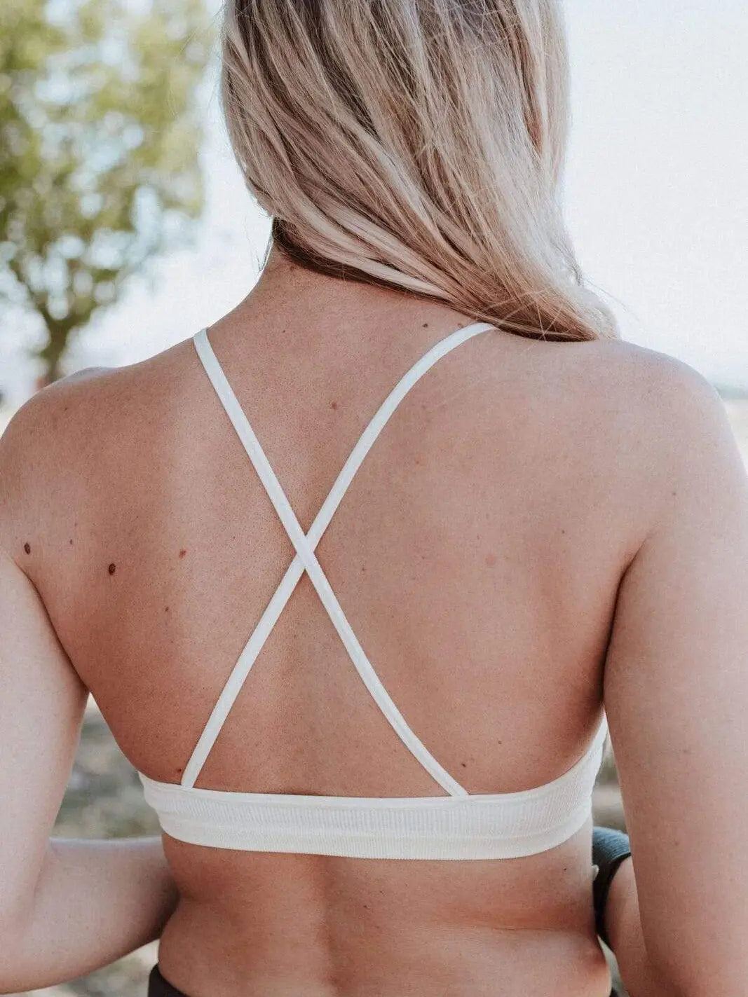 Crochet High Neck Bralette Ivory