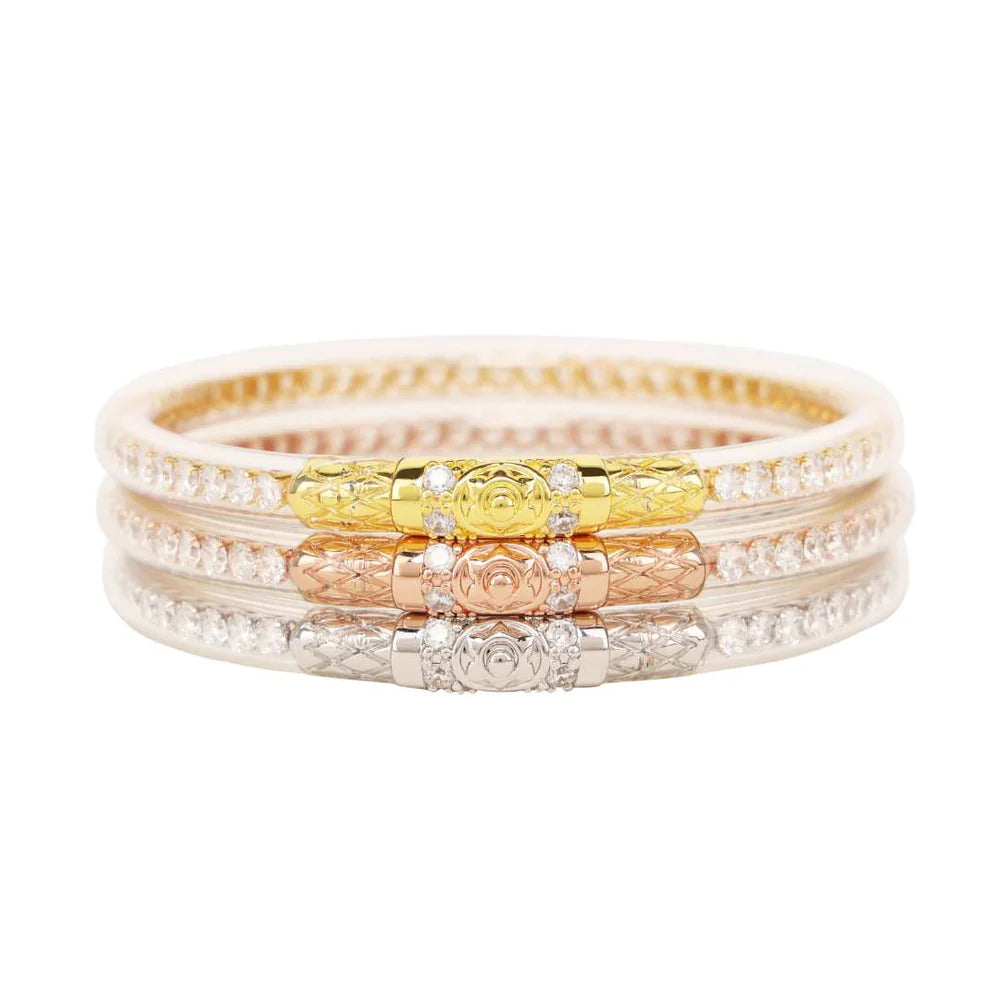 BuDhaGirl Three Queens All Weather Bangles Clear Crystal