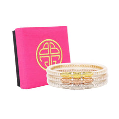 BuDhaGirl Three Queens All Weather Bangles Clear Crystal