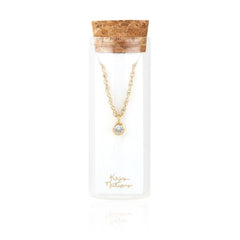 Kris Nations Petite Crystal Bezel Necklace