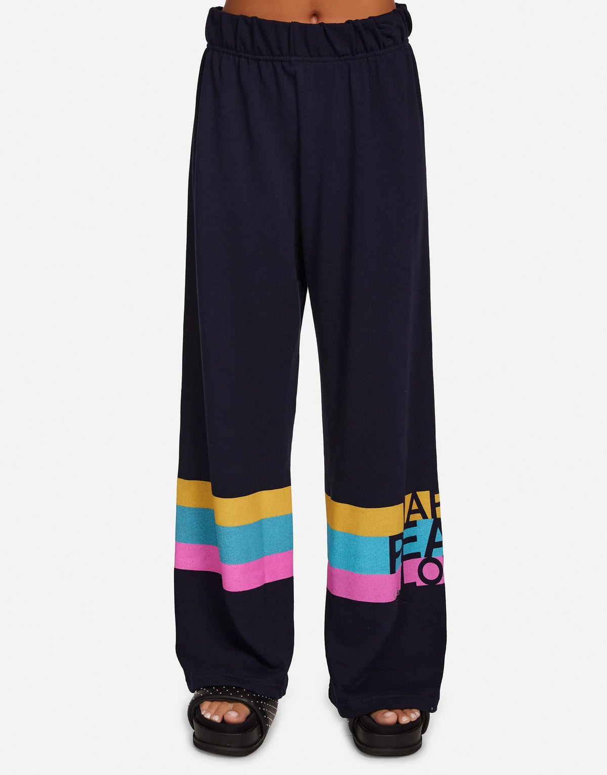 Lauren Moshi Martina Pink Happy Peace Love Pants