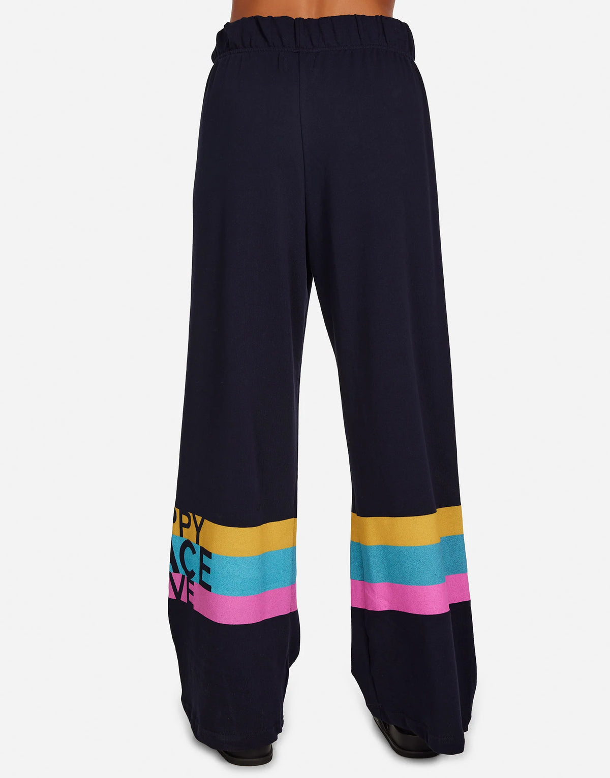 Lauren Moshi Martina Pink Happy Peace Love Pants