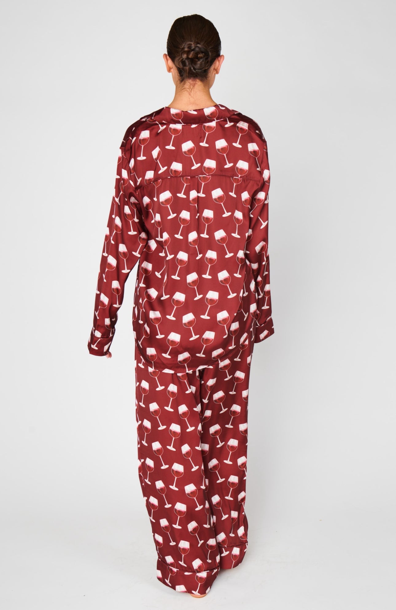 Show Me Your Mumu Classic PJ Set Red Wine Silky*JULY PRE-ORDER*