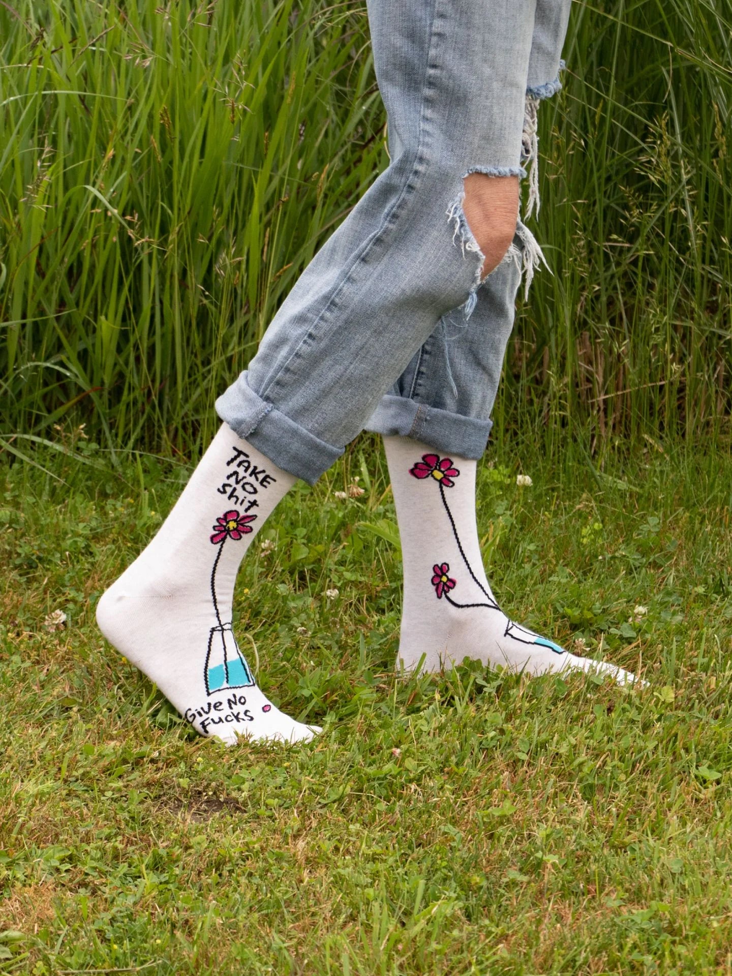 Living Royal Take No Shit Give No F**ks Crew Socks
