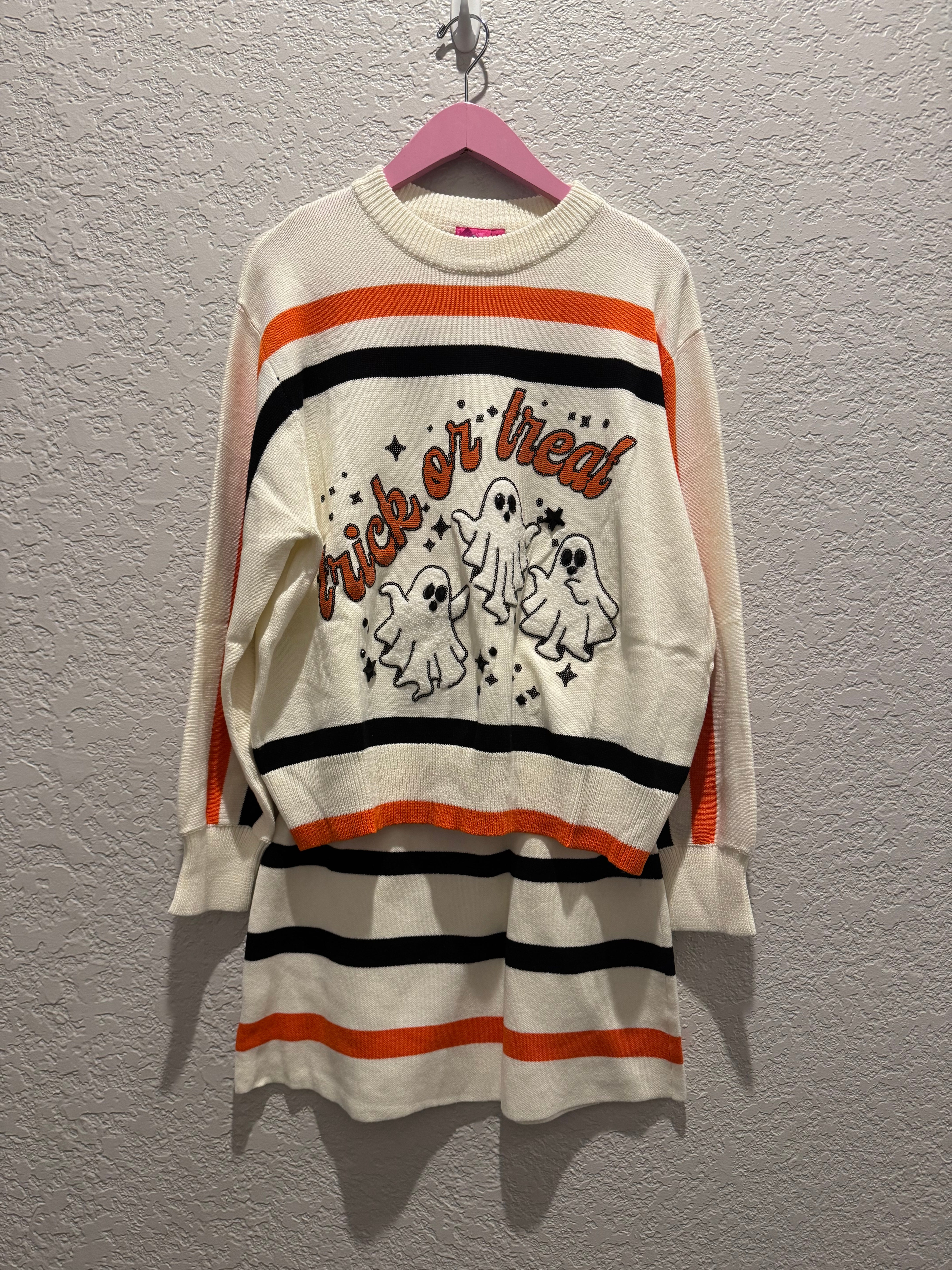 Queen of Sparkles Trick or Treat Sweater Skirt