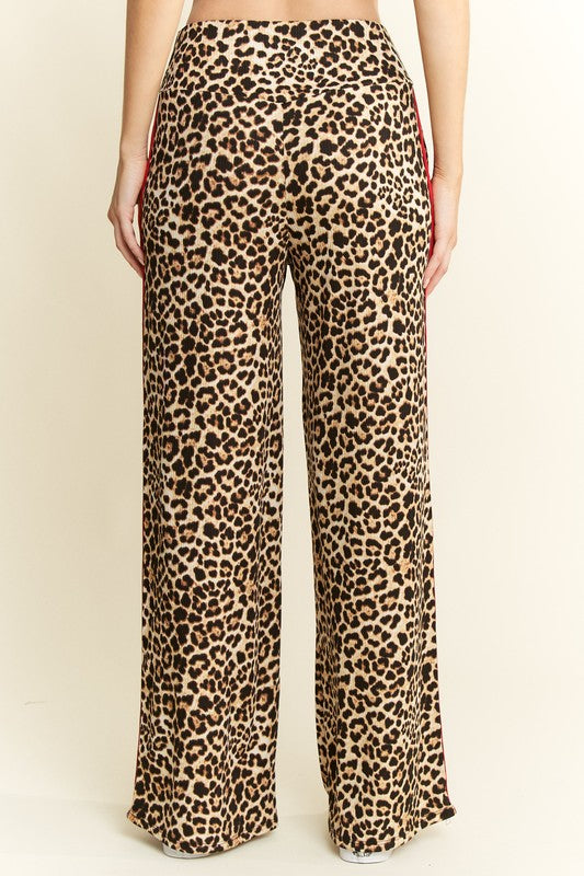 Jade by Jane Leopard Jogger with Red Stripe