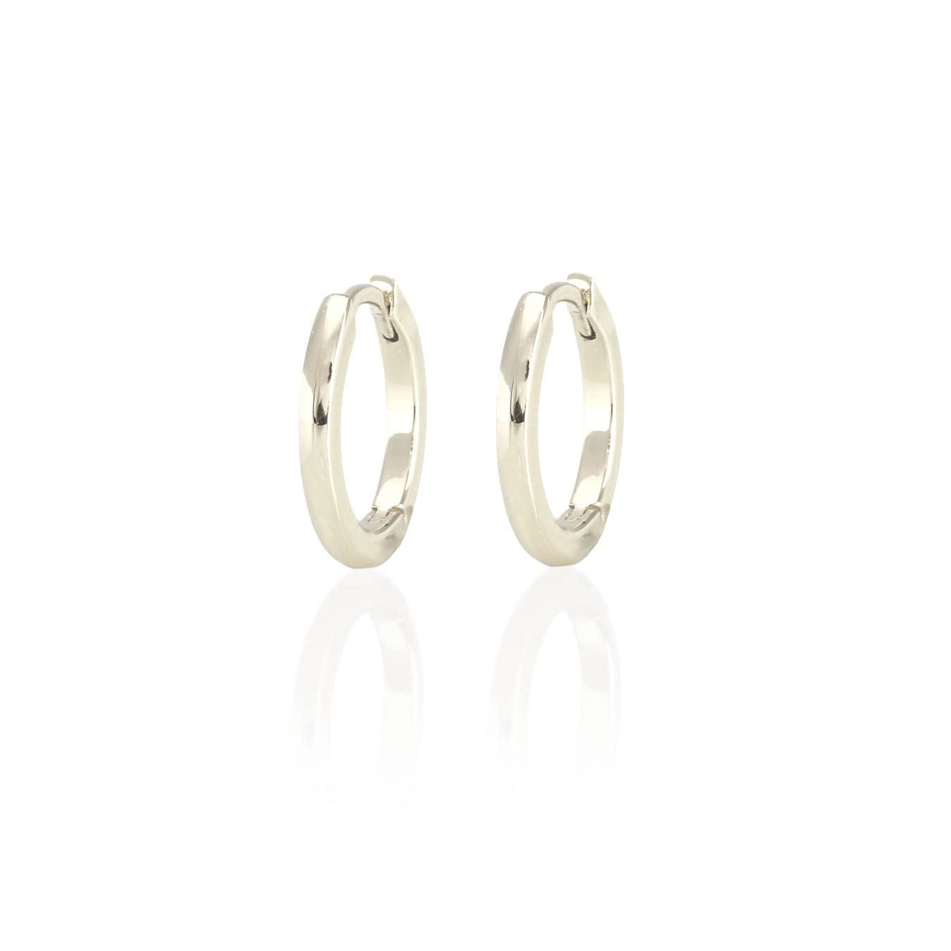 Kris Nations 12mm Hinged Huggie Hoop Earrings Gold/Silver