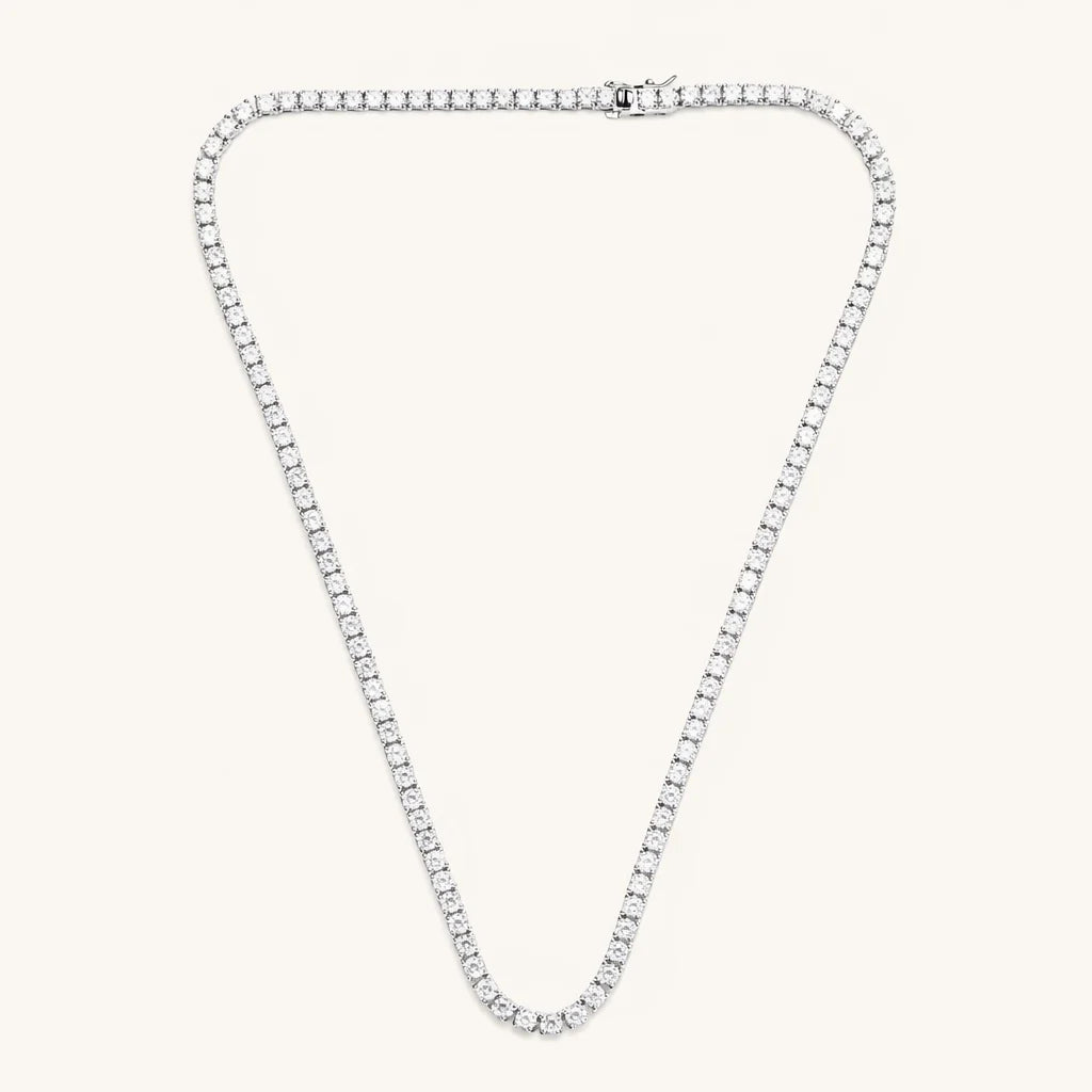 Nikki Smith Silver Gigi Tennis Necklace - 15"