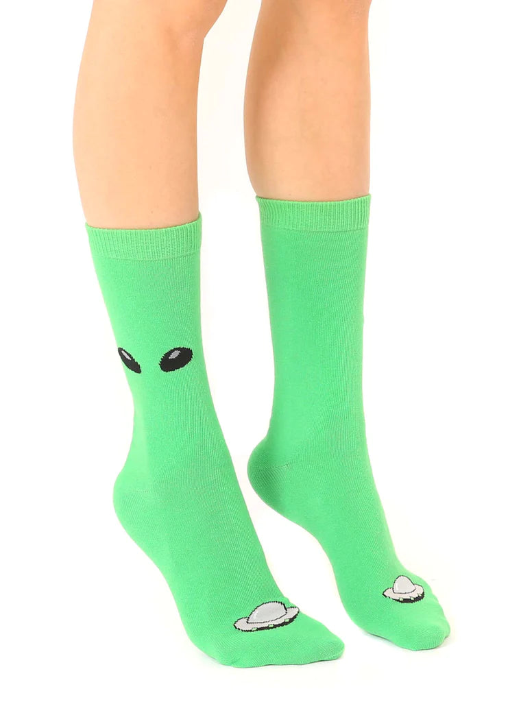 Living Royal Alien 3D Crew Socks