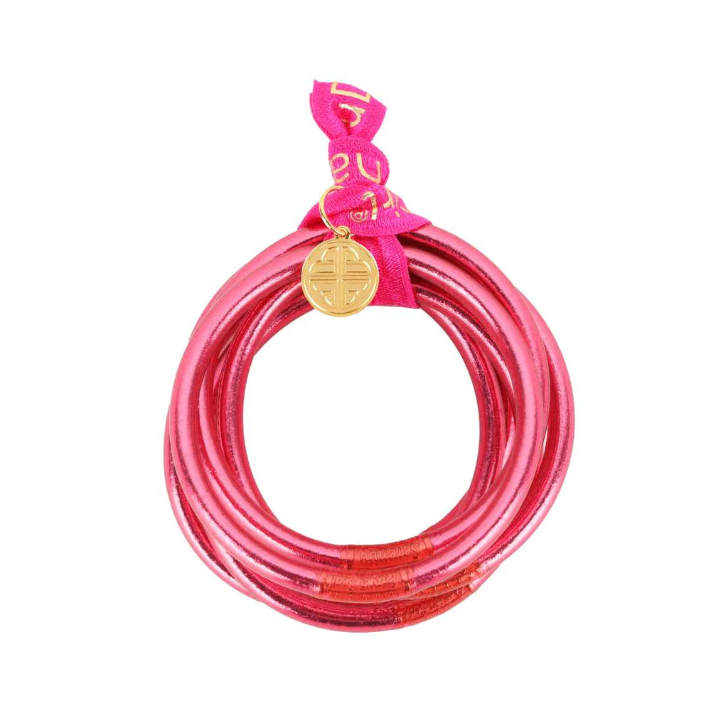 BuDhaGirl Pink All Weather Bangles Serenity Prayer