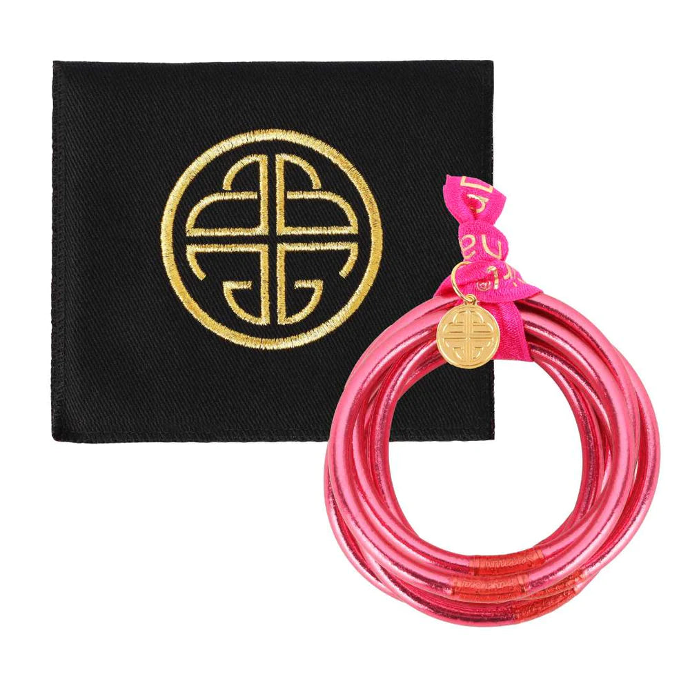 BuDhaGirl Pink All Weather Bangles Serenity Prayer