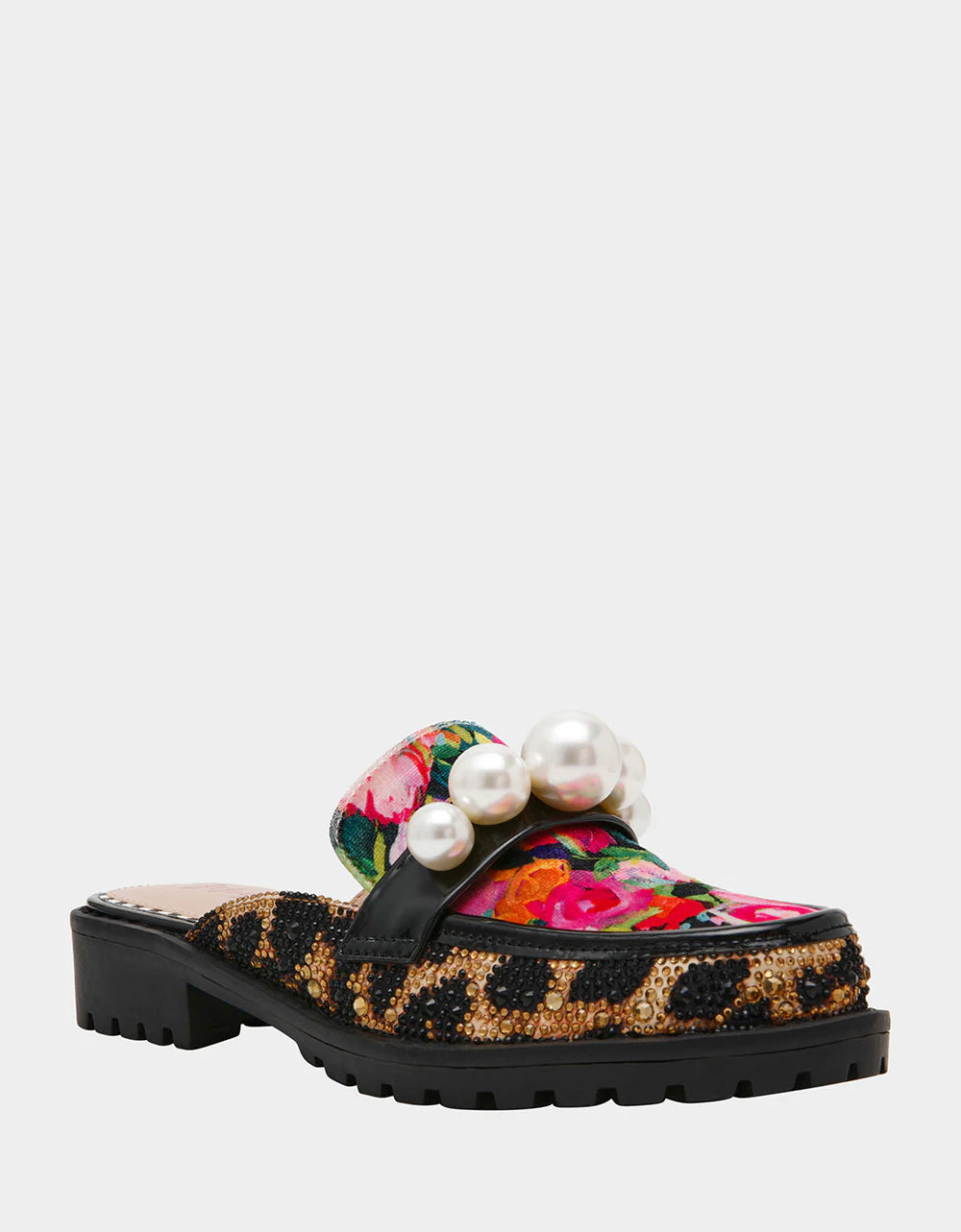 Betsey Johnson Norah Leopard Floral Mule