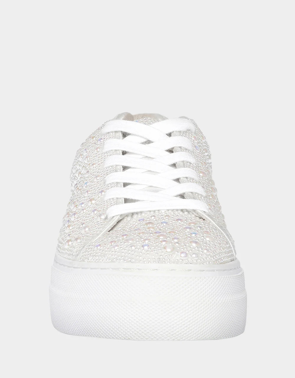 Betsey Johnson Sidny Ivory Pearl Platform Sneakers