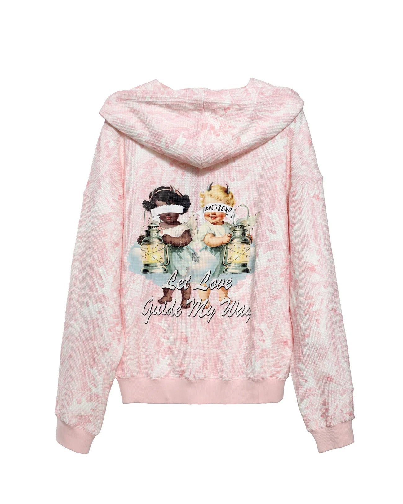 Boys Lie Let Love Guide My Way Rhinestone Racer Hoodie