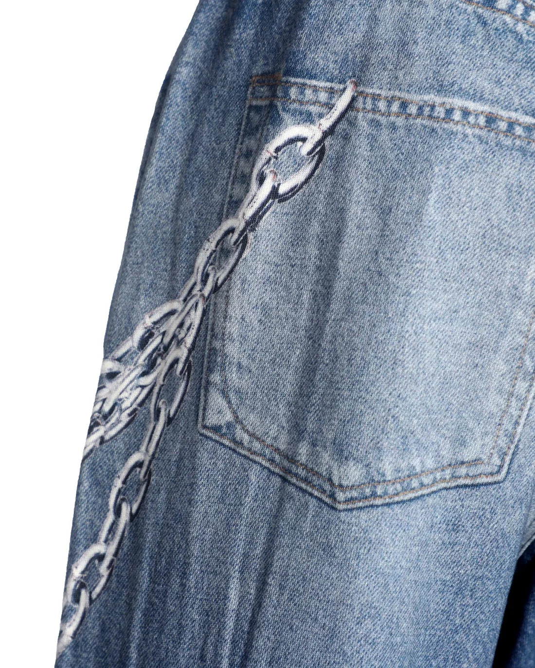 Boys Lie Done Denim Sweatpants – Relaxed Wide Leg