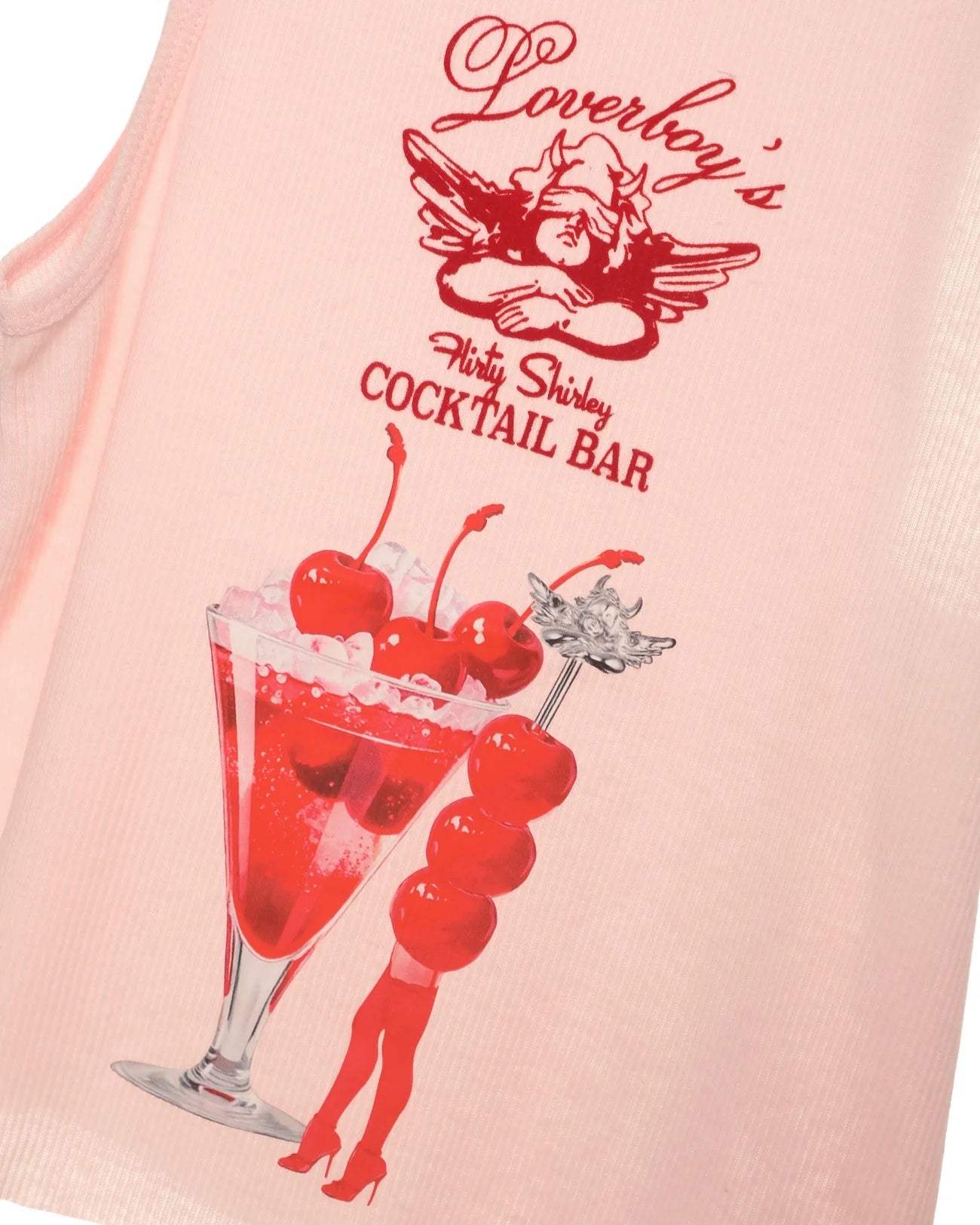 Boys Lie Loverboy Flirty Shirley BeeGee Tank Pink