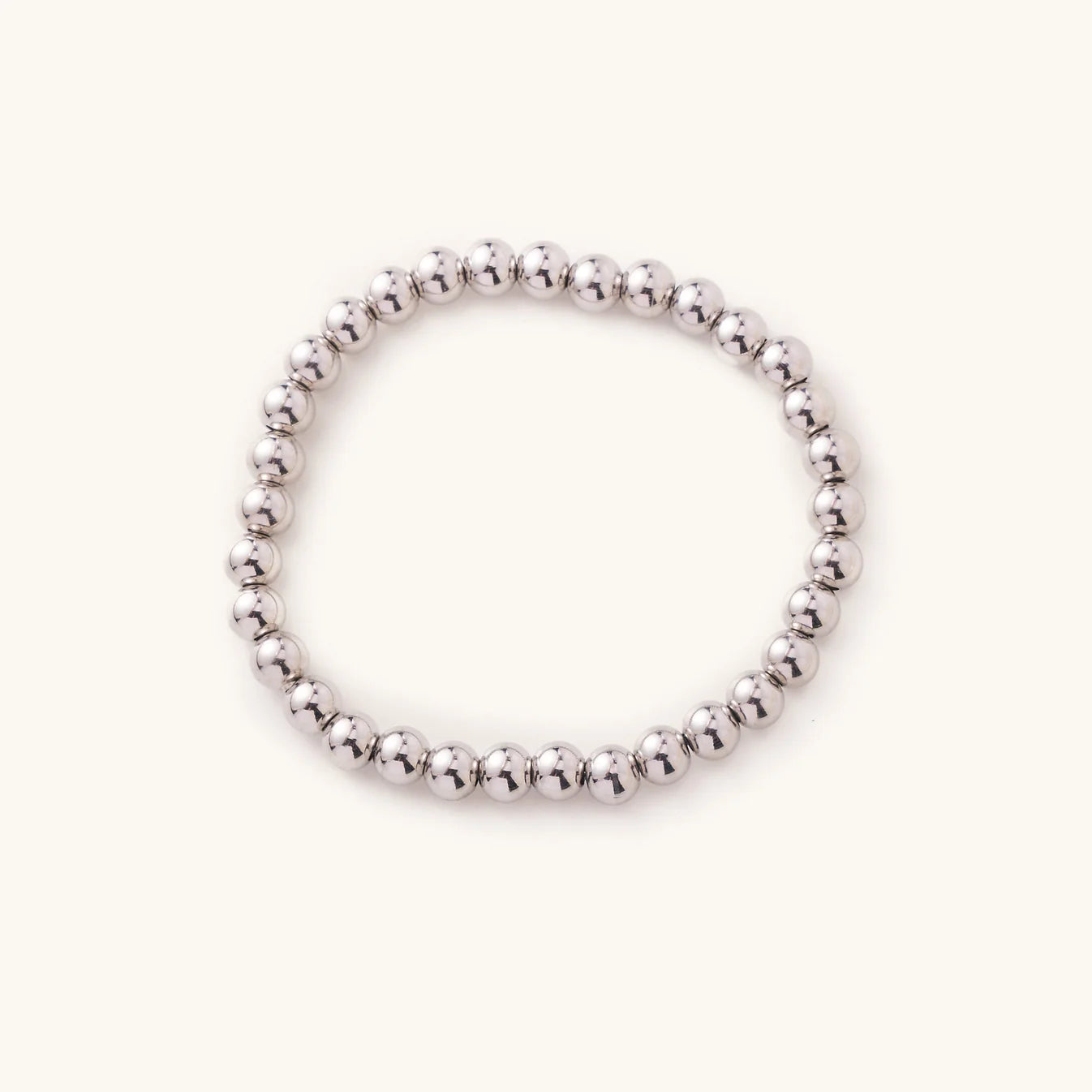 Nikki Smith Waterproof Silver Beaded Ball Bracelet - Medium