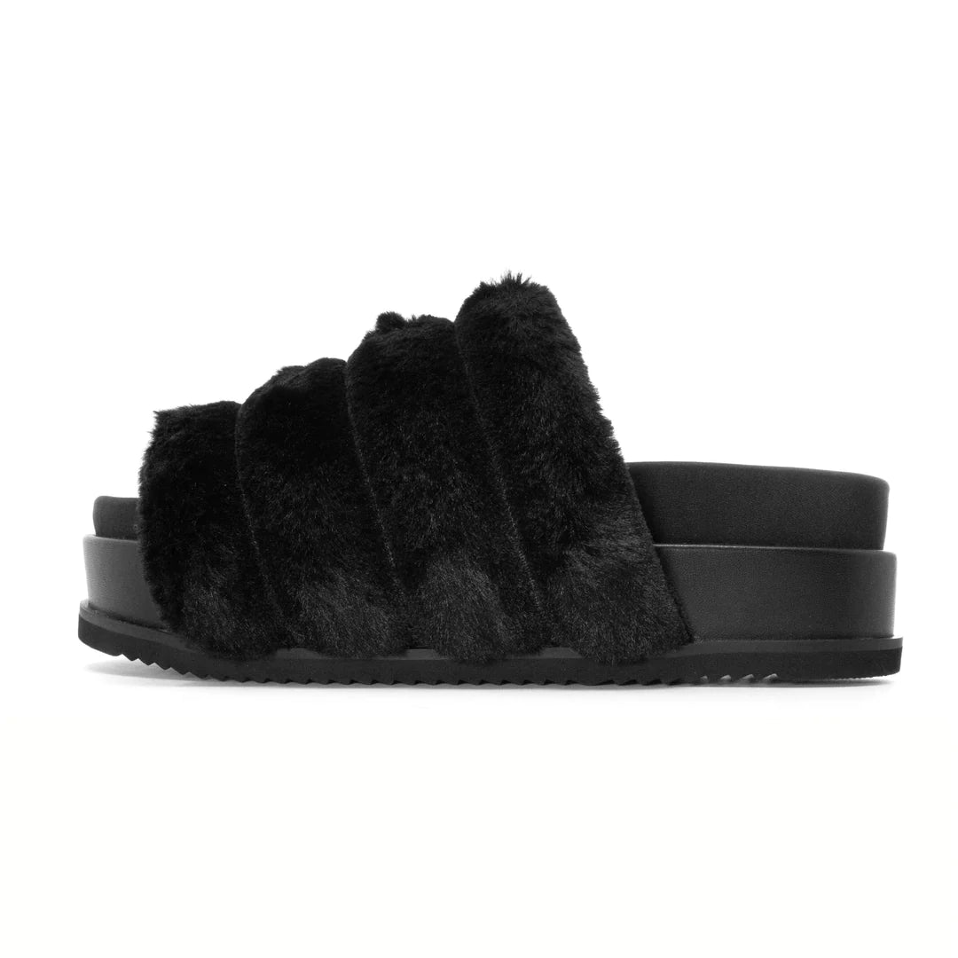 ROAM Bunny Stack Black Faux Fur Platform