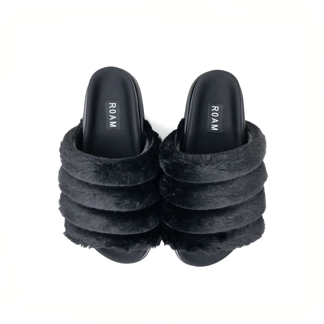 ROAM Bunny Stack Black Faux Fur Platform