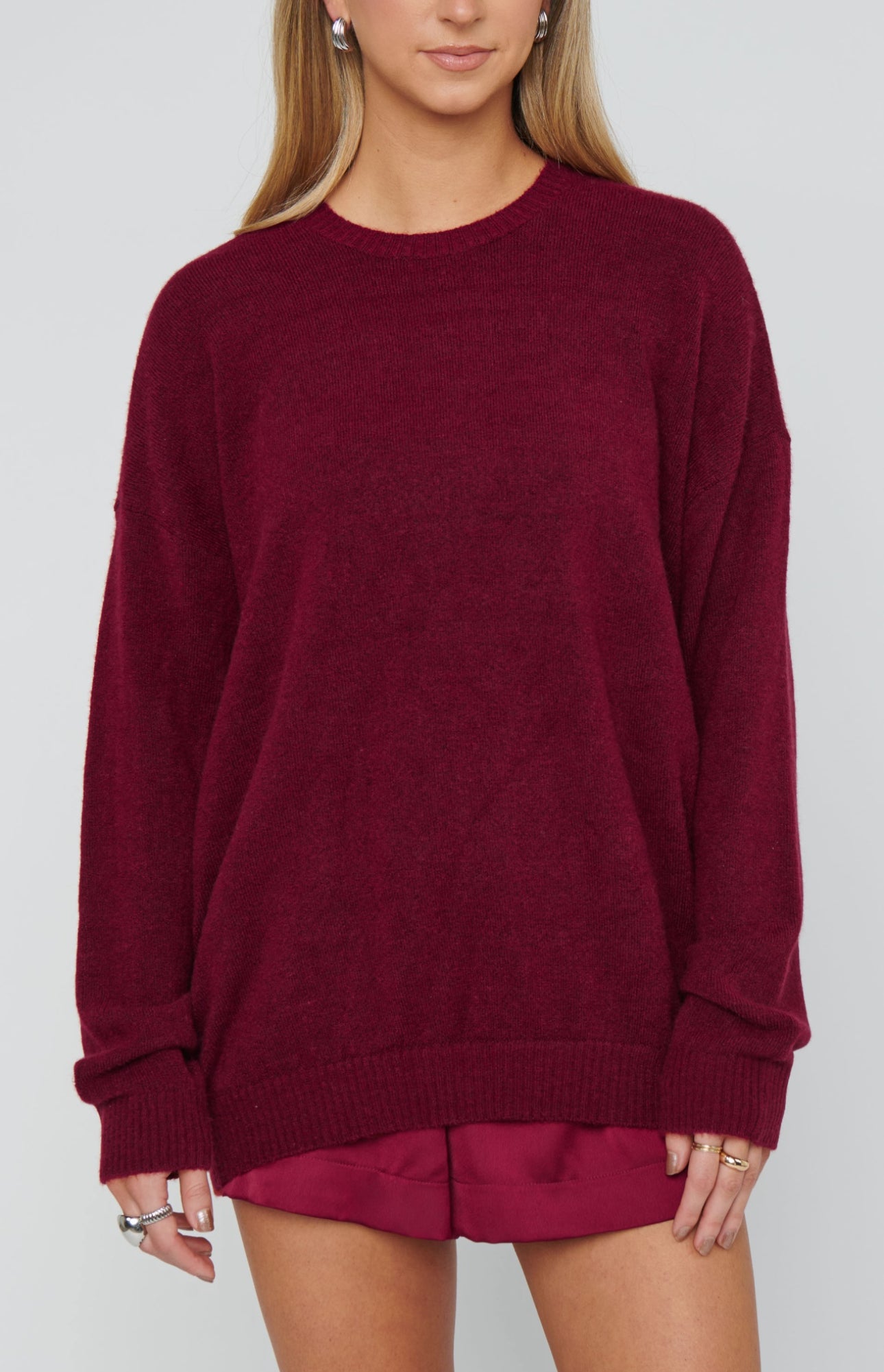 Show Me Your Mumu Feel Good Sweater Maroon Knit*July PRE-ORDER*