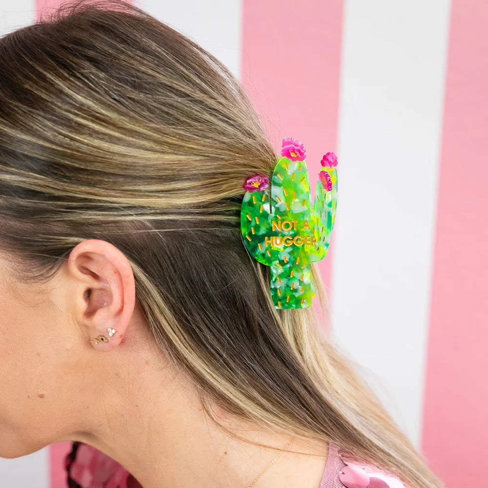 Chez Gagne Not A Hugger Cactus Hair Claw Clip