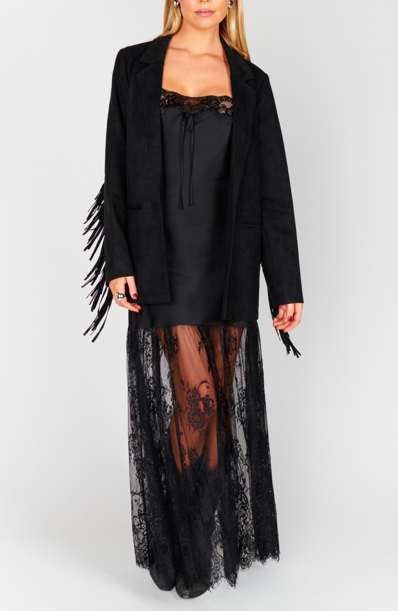 Show Me Your Mumu Celine Dress Black Luxe Satin*July PRE-ORDER*