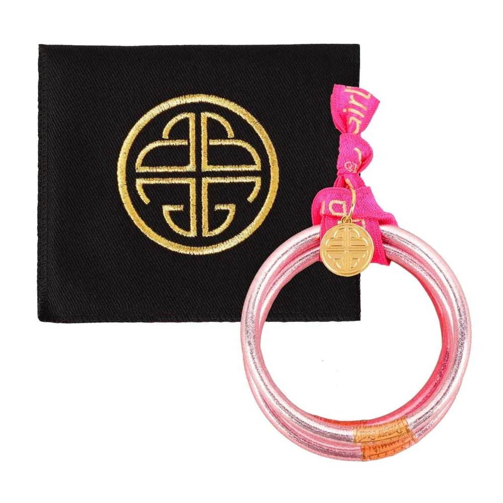 BuDhaGirl Carousel Pink All Weather Bangles Serenity Prayer