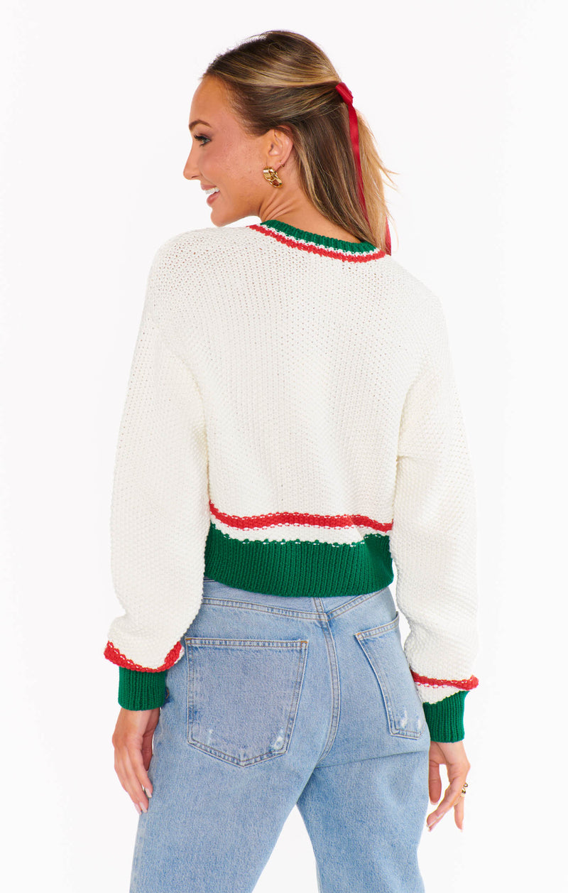 Show Me Your Mumu Only One Sweater Festive Stripe Knit