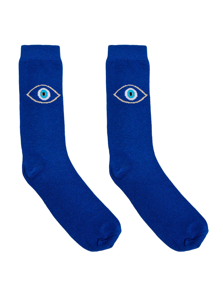 Living Royal Evil Eye 3D Crew Socks
