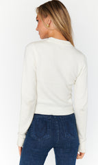 Show Me Your Mumu Tuck In Sweater Cream Knit