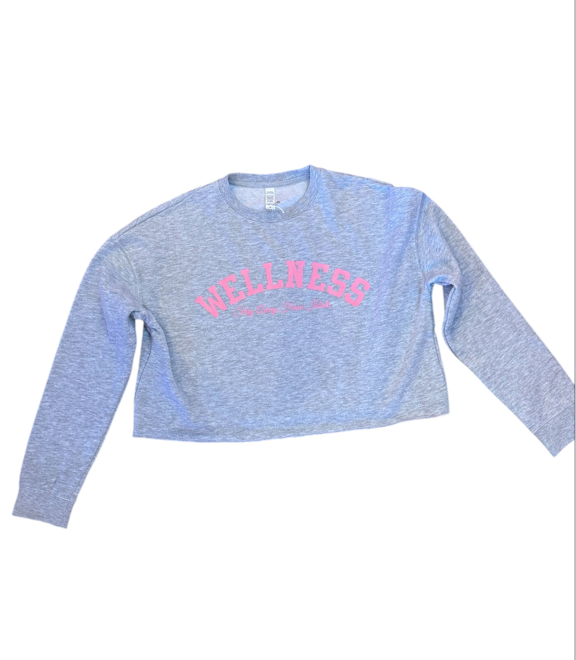 Wellness Cropped Grey Sweatshirt