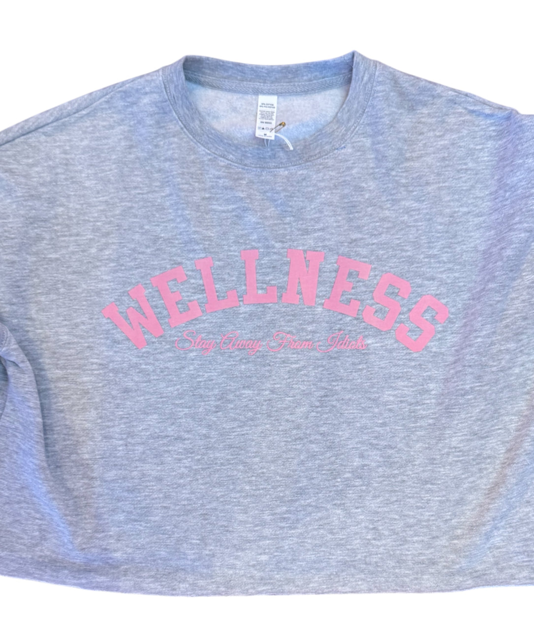 Wellness Cropped Grey Sweatshirt