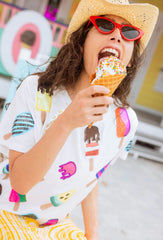 Queen of Sparkles Popsicle Tee White