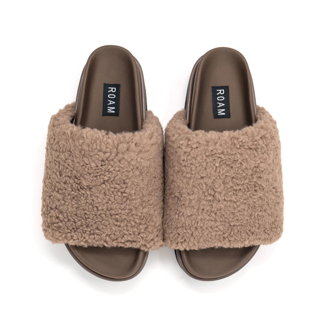 ROAM Fuzzy Platform Taupe Faux Sherling