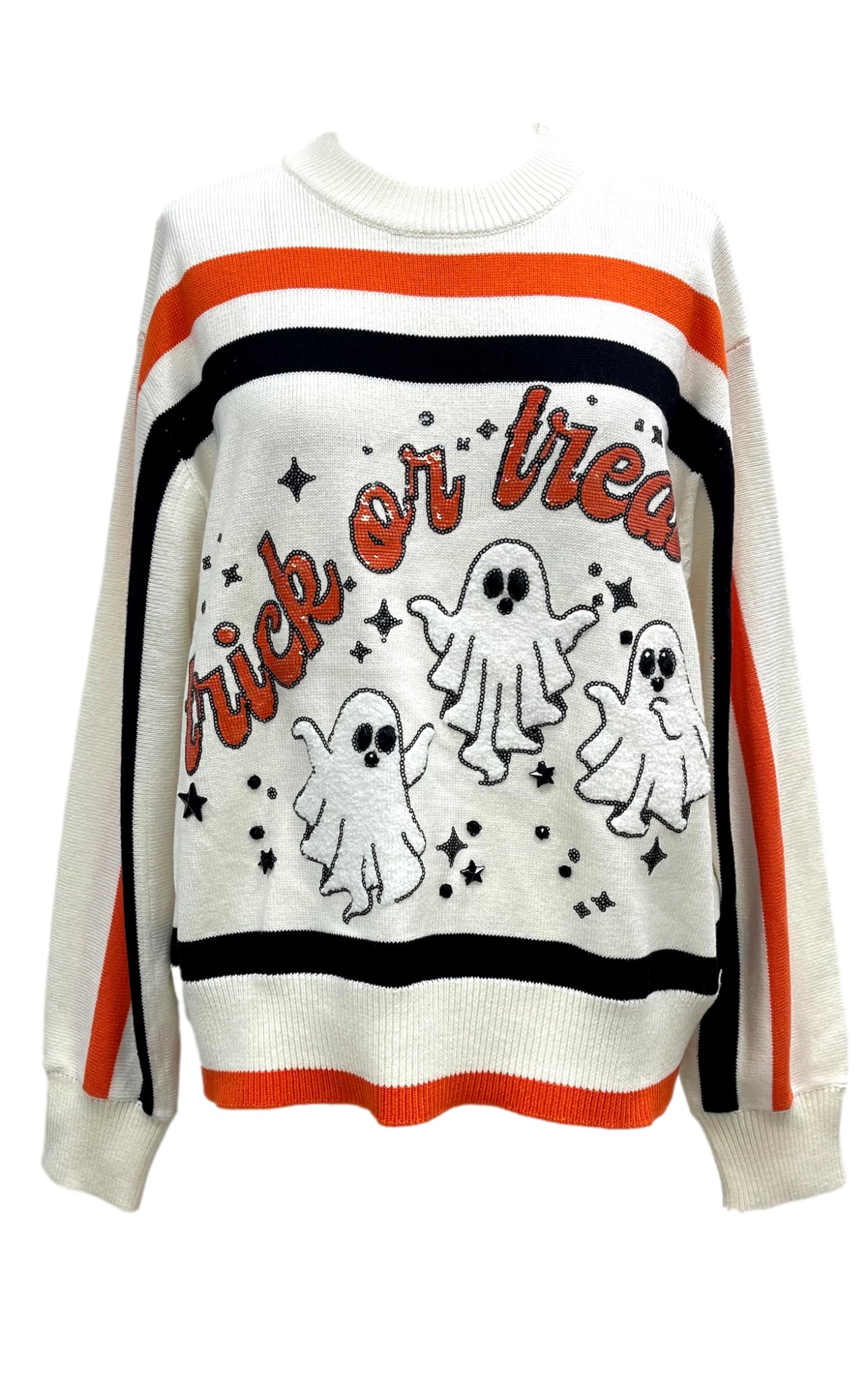 Queen of Sparkles Trick or Treat Long Sleeve Sweater